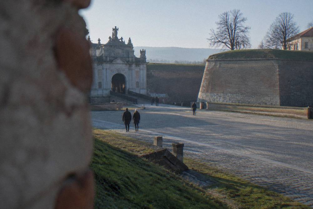 The star-shaped Alba Carolina citadel walls at Alba Iulia